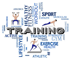 Image showing Fitness Training Indicates Physical Activity And Exercise