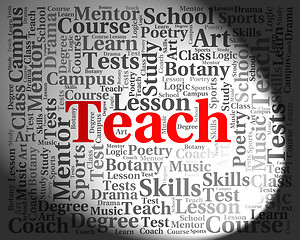 Image showing Teach Word Means Give Lessons And Coaching