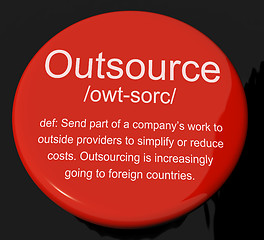 Image showing Outsource Definition Button Showing Subcontracting Suppliers And