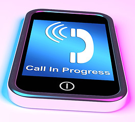 Image showing Call In Progress Picture On Mobile Smartphone