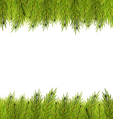 Image showing Christmas Frame Made in Fir Branches