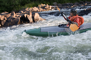 Image showing Kayaker in whitewater