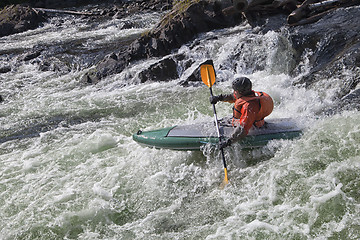 Image showing Kayaker in whitewater