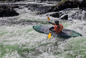 Image showing Kayaker in whitewater