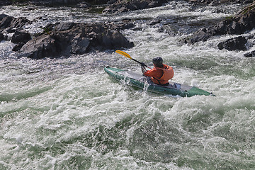 Image showing Kayaker in whitewater