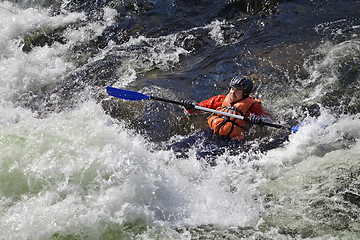 Image showing Kayaker in whitewater