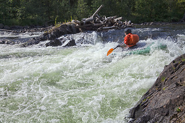 Image showing Kayaker in whitewater