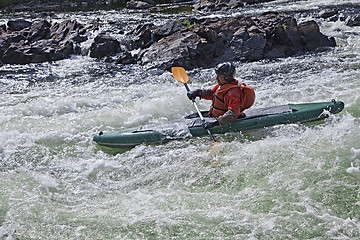 Image showing Kayaker in whitewater