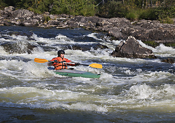 Image showing Kayaker in whitewater