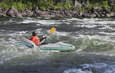 Image showing Kayaker in whitewater