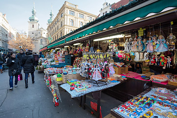 Image showing Souvenir shop at famous Havels Market in first week of Advent in