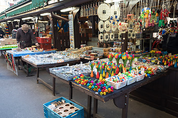 Image showing Souvenir shop at famous Havels Market in first week of Advent in