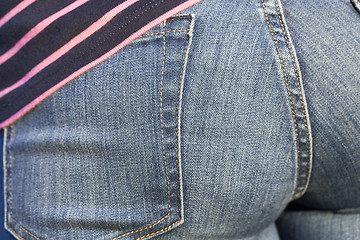 Image showing jeans girl, close-up