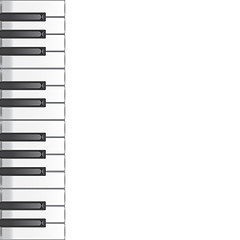 Image showing music background with piano keys. illustration. 