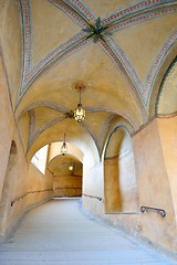 Image showing Beautiful corridor in Cesky Krumlov castle