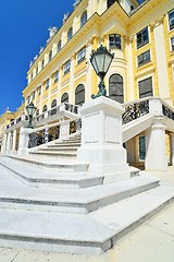 Image showing Beautiful ornamental stone steps of Schonbrunn palace