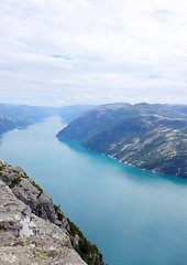 Image showing Fjord view from the Pulpit Rock