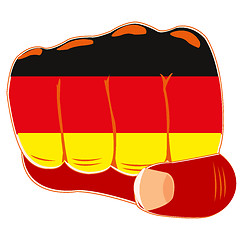Image showing Flag of the germany on fist