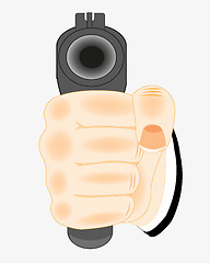 Image showing Hand with gun