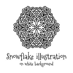 Image showing Snowflake icon on white