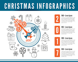 Image showing Christmas infographics vector illustration