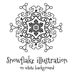 Image showing Snowflake icon on white