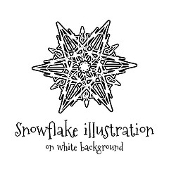 Image showing Snowflake icon on white