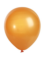 Image showing Orange balloon isolated on white