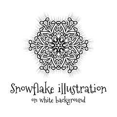 Image showing Snowflake icon on white