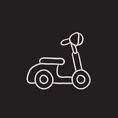 Image showing Scooter sketch icon.