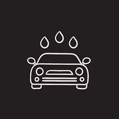 Image showing Car wash sketch icon.
