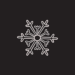 Image showing Snowflake sketch icon.