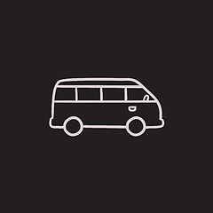 Image showing Minibus sketch icon.