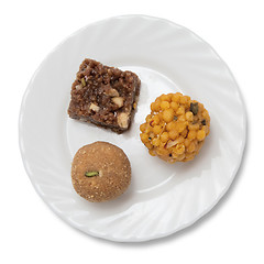 Image showing Indian sweets on a plate