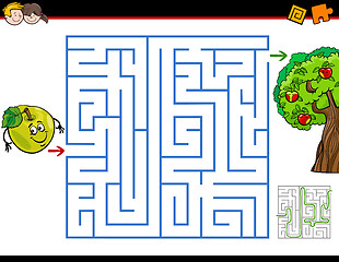 Image showing maze activity task cartoon