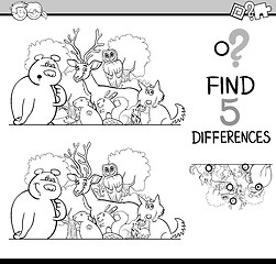 Image showing differences activity coloring book