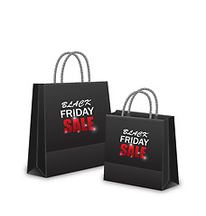 Image showing Shopping Paper Bags for Black Friday Sales