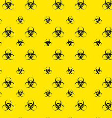 Image showing Seamless Pattern with Bio Hazard Signs, Wallpaper Danger Symbols