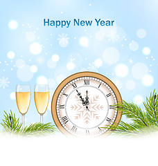 Image showing Happy New Year Background with Clock