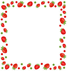 Image showing Ornamental Frame Made of Strawberry