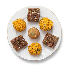 Image showing Indian sweets on a plate