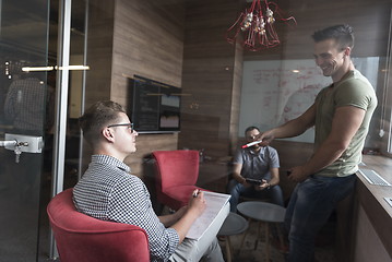 Image showing team meeting and brainstorming in small private office