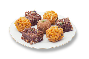 Image showing Indian sweets on a plate