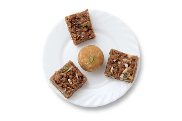 Image showing Indian sweets on a plate