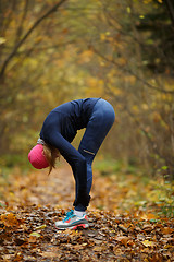 Image showing Young girl engaged in sports