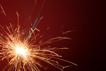 Image showing Blank background with christmas sparkler