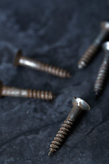 Image showing Group of rusty screws