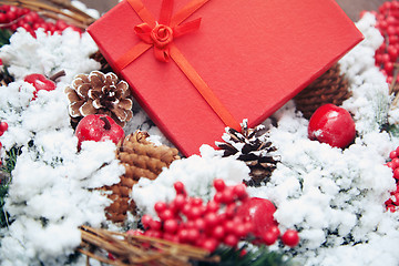 Image showing Christmas gift in a red box