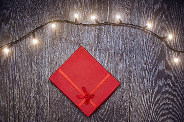 Image showing Christmas light and gift box