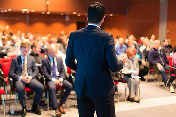 Image showing Speaker at Business Conference and Presentation.